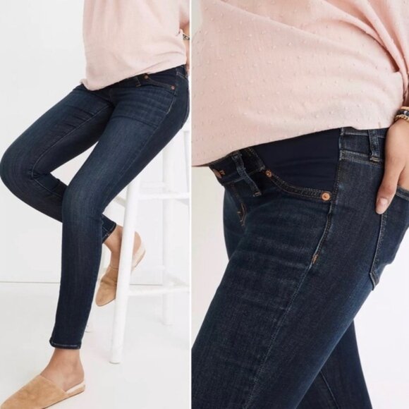 Madewell Maternity Side-Panel Skinny Jeans in Woodland Wash TENCEL Size 27 NWT - Picture 1 of 8